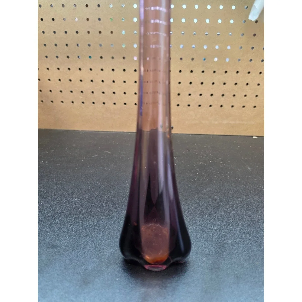 Vintage Viking Glass Epic 3 Foil Swung Vase Mid Century.